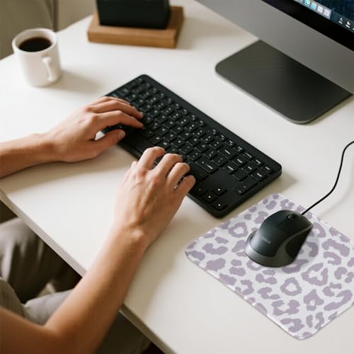 Mauspads Gaming Mousepad Leopard Motiv rutschfeste Gummiunterseite wasserdicht für Büro Zuhause Gaming Geschenk für Kinder Gamer(Fliederfarben) Bild 7