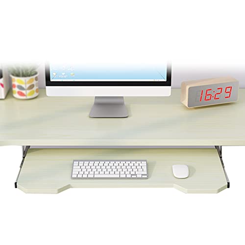 Ergonomische Schreibtischverlängerung mit verschiebbarer Tastatur und Maus-Plattform, 35,6 cm, leise, Ra Untertisch-Tastaturablage, 70 x 30 cm, perfekt für Heimbüro und Gaming-Setup Bild 1