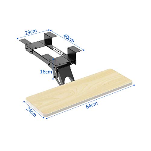 Ergonomische Tastaturablage mit Maus-Aufbewahrung – verstellbare Handarmstütze, bequeme Computer-Schublade für Heimbüro und Gaming-Setup, verbessert das Tipperlebnis Bild 3