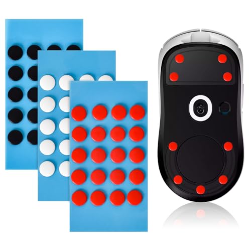 60 Stück Mouse Skates Set, Ultra Glatte Maus Skates, Premium Skates für Gaming Mäuse, Abgerundete Kanten, Perfekte Gleiteigenschaften für Gaming, Büro (6mm) Bild 1