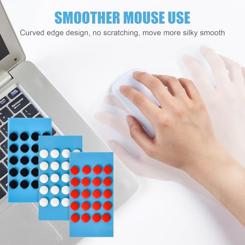 60 Stück Mouse Skates Set, Ultra Glatte Maus Skates, Premium Skates für Gaming Mäuse, Abgerundete Kanten, Perfekte Gleiteigenschaften für Gaming, Büro (6mm) Bild 5