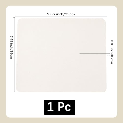 Rechteckiges Mauspad 7.5X9 Zoll Weiß Kleines Computer Mauspad rutschfest Waschbar Wasserdicht Mauspad für Büro Home Schule Kabellos Kabelgebunden Gaming Computer Laptop Damen Herren Bild 2