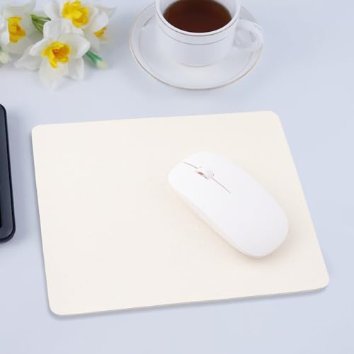 Rechteckiges Mauspad 7.5X9 Zoll Weiß Kleines Computer Mauspad rutschfest Waschbar Wasserdicht Mauspad für Büro Home Schule Kabellos Kabelgebunden Gaming Computer Laptop Damen Herren Bild 3