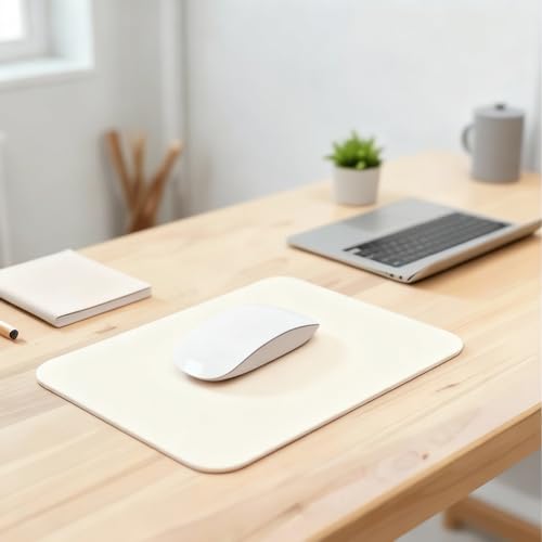 Rechteckiges Mauspad 7.5X9 Zoll Weiß Kleines Computer Mauspad rutschfest Waschbar Wasserdicht Mauspad für Büro Home Schule Kabellos Kabelgebunden Gaming Computer Laptop Damen Herren Bild 5