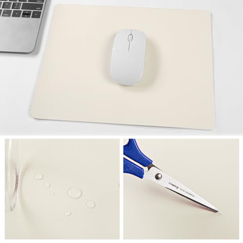Rechteckiges Mauspad 7.5X9 Zoll Weiß Kleines Computer Mauspad rutschfest Waschbar Wasserdicht Mauspad für Büro Home Schule Kabellos Kabelgebunden Gaming Computer Laptop Damen Herren Bild 6