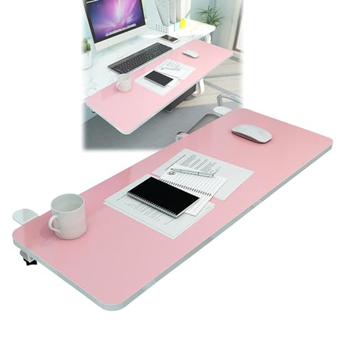 Ergonomische, faltbare Tastatur- und Maus-Plattform, 90°-Schreibtisch-Organizer mit voller Ellenbogenstütze, Rosa, 55 x 25 cm, perfekt für Heimbüro und Gaming-Setup Bild 1