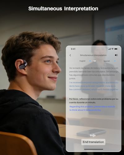 TOZO OpenWear Open Ear Kopfhörer mit bügel,komfortabel Kopfhörer Kabellos Bluetooth 5.3,Open Sport Kopfhörer mit Digitalanzeige ENC Noise Cancelling Mikroofon,38 Std, Headphones Bluetooth Wasserdicht Bild 4