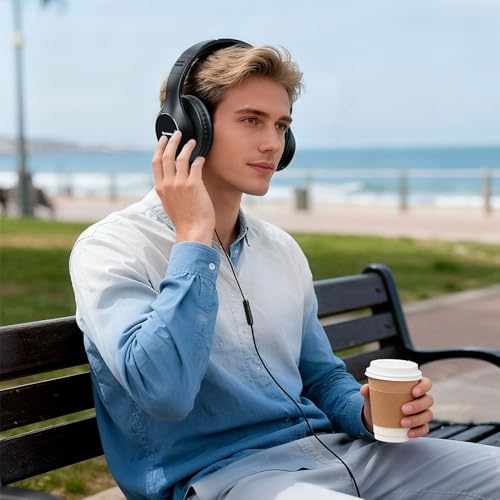Bywulanda USB-C Kabelgebundene Over-Ear-Kopfhörer, Kabelgebundenes Stereo-Headset mit Mikrofon, Lautstärkeregler, Komfortabler, Faltbarer Kopfhörer für iPhone 15/16/17, Samsung/Laptop/Tablets/Reisen Bild 7