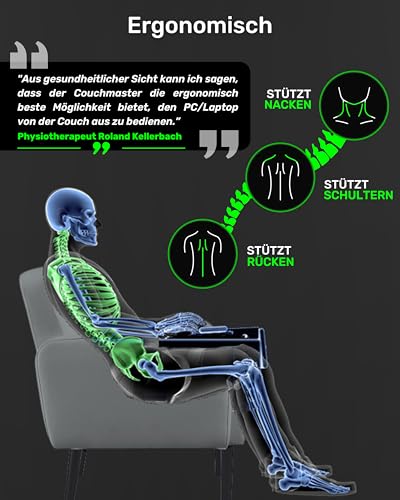 Couchmaster CYCON³ Lapboard mit HORIZONLIGHT RGB Bar, ergonomisches Gaming Knietablett für Couch, Sofa und Bett, Laptoptisch mit USB Hub für PC, PS4/5, Xbox One/Series X und Laptops Bild 7