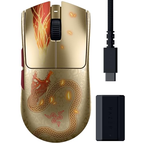 Razer Viper V3 Pro Counter-Strike 2 Dragon Lore - Ultraleichte kabellose Esports Gaming-Maus - 54g - 8K HyperPolling - Sensor 35K DPI - 2,4 GHz HyperSpeed - 95 Std Akkulaufzeit - PC/Mac | Dragon Lore Bild 1