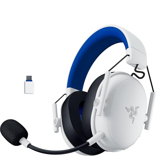 Razer BlackShark V3 X HyperSpeed PlayStation - Kabelloses E-Sport Gaming Headset - Ultra leicht 270 g - Triforce 50mm Treiber - Abnehmbares Mikrofon - HyperSpeed 2,4 GHz & Bluetooth - PS5/PC | Weiß Bild 1