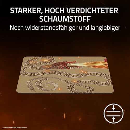 Razer Gigantus V2 L Counter-Strike 2 Dragon Lore - Weiches Gaming-Mauspad für optimale Kontrolle - Strukturiertes Mikrogewebe - 450 x 400 x 3 mm - rutschfeste Gummibeschichtung | Dragon Lore Bild 3