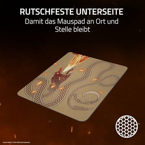 Razer Gigantus V2 L Counter-Strike 2 Dragon Lore - Weiches Gaming-Mauspad für optimale Kontrolle - Strukturiertes Mikrogewebe - 450 x 400 x 3 mm - rutschfeste Gummibeschichtung | Dragon Lore Bild 4