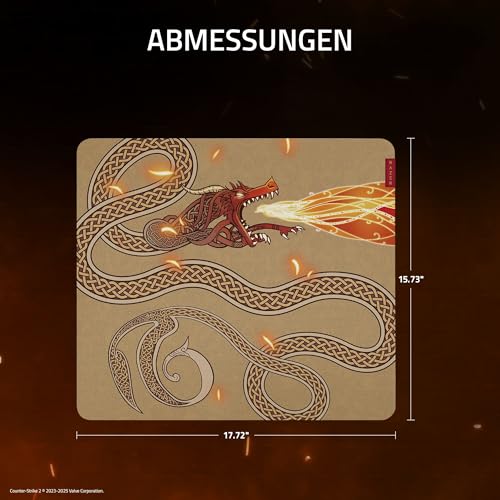 Razer Gigantus V2 L Counter-Strike 2 Dragon Lore - Weiches Gaming-Mauspad für optimale Kontrolle - Strukturiertes Mikrogewebe - 450 x 400 x 3 mm - rutschfeste Gummibeschichtung | Dragon Lore Bild 5