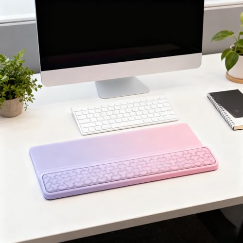 Handballenauflage für Tastatur und Maus - Ergonomische Handgelenkstütze mit Memory Foam, Rutschfeste Handauflage zur Schmerzlinderung & Entlastung für Büro, Gaming, Tippen am PC, Laptop und Computer Bild 2