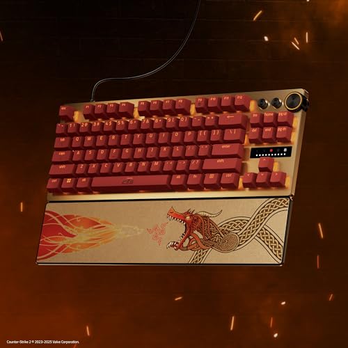 Razer Huntsman V3 Pro Tenkeyless Counter-Strike 2 Dragon Lore - Analoge optische TKL E-Sport PC-Tastatur ohne Ziffernblock - Snap Tap - Rapid Trigger - QWERTY US Layout | Dragon Lore Bild 2