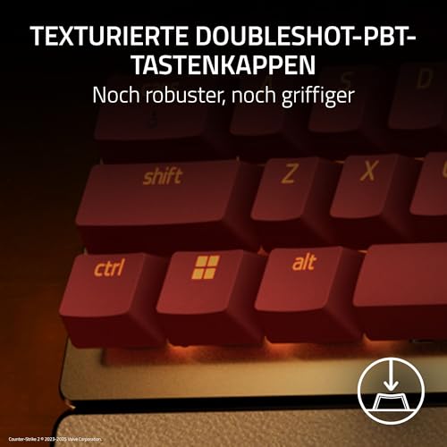 Razer Huntsman V3 Pro Tenkeyless Counter-Strike 2 Dragon Lore - Analoge optische TKL E-Sport PC-Tastatur ohne Ziffernblock - Snap Tap - Rapid Trigger - QWERTY US Layout | Dragon Lore Bild 6