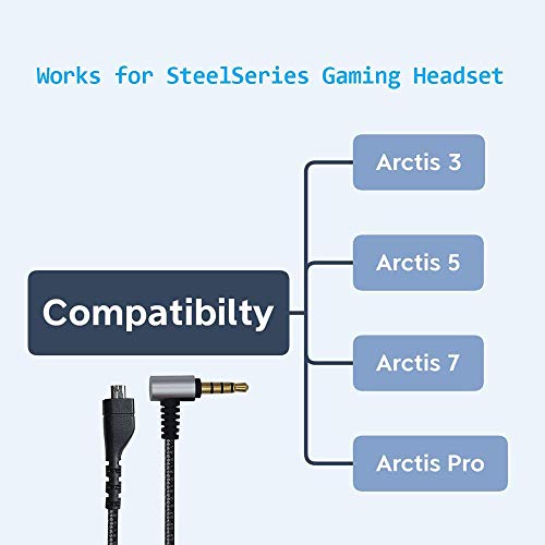 Audiokabel Flexibles Stereo-Gaming-Headset-Kabel für /5/7 Pro Gaming-Headset Bild 4