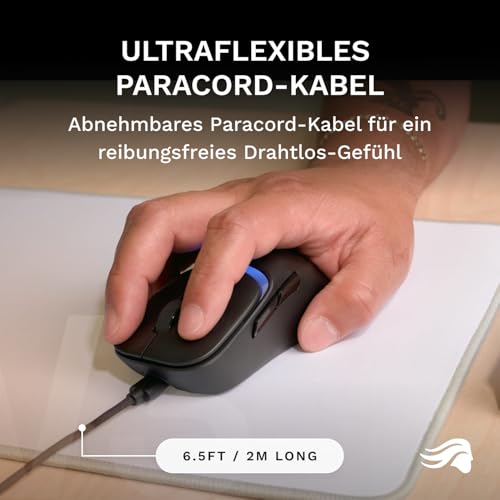 GLORIOUS Gaming – Model D3 Wired-Gaming-Maus – Ultraleicht (57 g), optische klick-Switches (130 Mio.), 30K-DPI-BAMF-3.0-Sensor, 750 IPS Tracking, 50G Beschleunigung, für alle Griffarten – Schwarz Bild 6