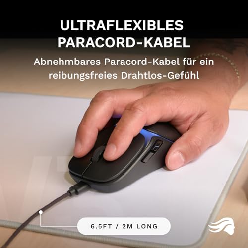 GLORIOUS Gaming – Model O3 Wired-Gaming-Maus – Ultraleicht (54 g), optische klick-Switches (130 Mio.), 30K-DPI-BAMF-3.0-Sensor, 750 IPS Tracking, 50G Beschleunigung, für alle Griffarten – Schwarz Bild 6