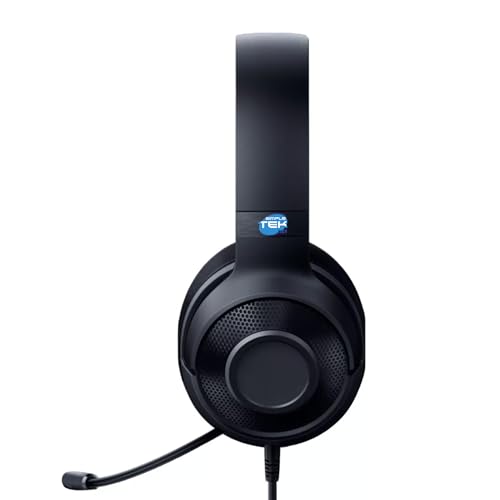 SIMPLETEK - Ultraleichtes Over-Ear-Gaming-Headset mit virtuellem 7.1 Audio und 3,5 mm Klinke, eingebautes Mikrofon, 1,3 m Kabel Bild 2