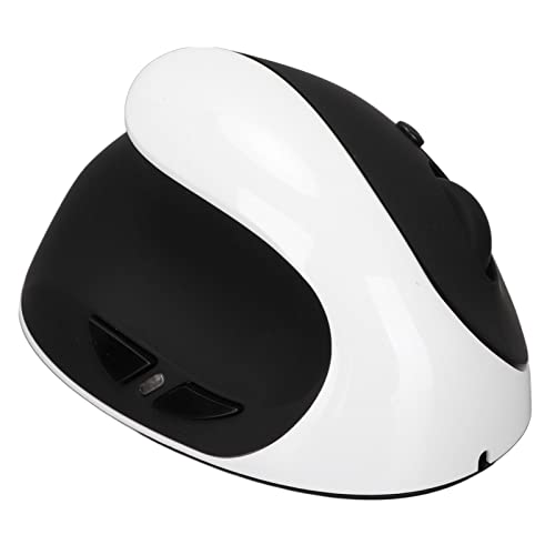 KIMISS Linkshändige Ergonomische Maus 2,4 G Drahtlose Vertikale Maus mit USB -Adapter - Wiederaufladbare PC, DPI Linkshändige Benutzer (Schwarz und weiß) Bild 6