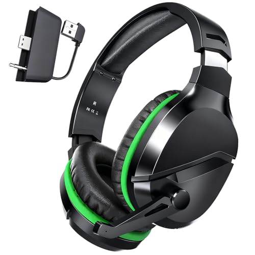 WolfLawS X3 Wireless Gaming Headset für Xbox Series X|S, Xbox One, PS5, PC, Mac, Switch - Bluetooth Kopfhörer mit Noise Cancelling Mikrofon, 60H Spielzeit, Niedrige Latenz, Leicht für Gamer Bild 1
