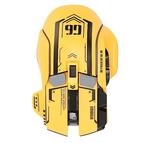 KIMISS Wireless Maus -Laptop -Gaming Gaming Maus 2,4 G Wired 3 Modus 5 DPI Game mit 11 RGB Licht (Yellow) Bild 7