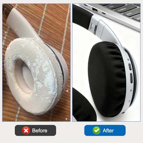 6 Stück Dehnbare waschbare Kopfhörer-Abdeckungen, Kopfhörer Schutz überzug, Kopfhörer Überzug, Ohrpolster Abdeckungen, für Fitnessstudio, Gaming, Schützen Sie Das Headset, Schwarz (6 bis 8 cm) Bild 4