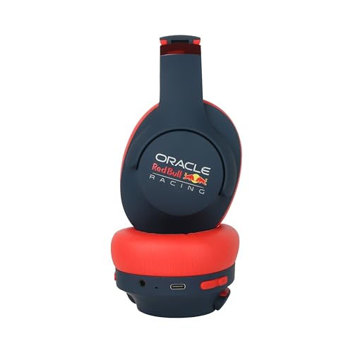 Red Bull Racing Bluetooth Kopfhörer RB-HP130 mit 40mm Treiber, USB-C, 11h Akku, AUX Anschluss, faltbar, kabellos, Over-Ear Headset mit Mikrofon für Musik, Gaming, Telefonate, Reisen & Alltag Bild 4