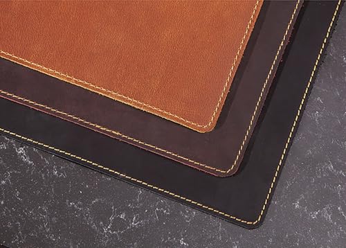 Echte Leder -Schreibtischmatte, Computer Gaming Maus Mattenpad, Großer Schreibtisch Deckentisch Blotter Protector Pad, Tischlaptop -Büro -Desktop -Zubehör(Coffee,120x60cm) Bild 4