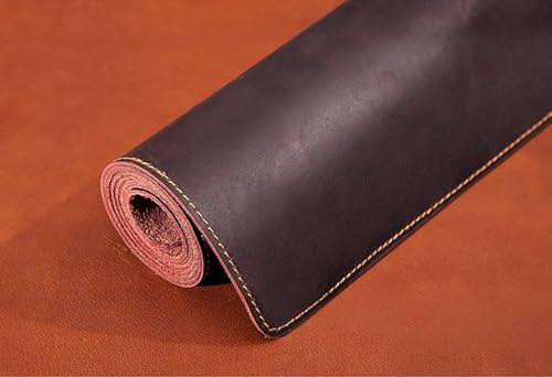 Echte Leder -Schreibtischmatte, Computer Gaming Maus Mattenpad, Großer Schreibtisch Deckentisch Blotter Protector Pad, Tischlaptop -Büro -Desktop -Zubehör(Coffee,120x60cm) Bild 5