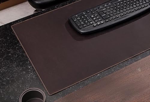 Echte Leder -Schreibtischmatte, Computer Gaming Maus Mattenpad, Großer Schreibtisch Deckentisch Blotter Protector Pad, Tischlaptop -Büro -Desktop -Zubehör(Coffee,120x60cm) Bild 6