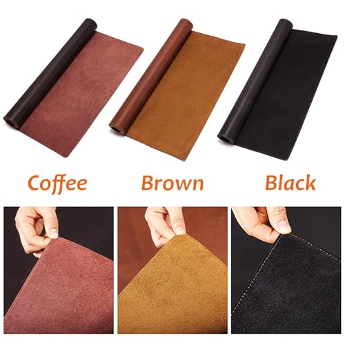 Echte Leder -Schreibtischmatte, Computer Gaming Maus Mattenpad, Großer Schreibtisch Deckentisch Blotter Protector Pad, Tischlaptop -Büro -Desktop -Zubehör(Coffee,120x60cm) Bild 7