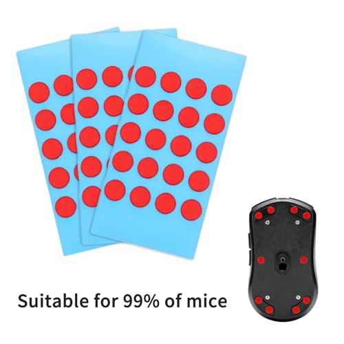 60 Stück Mouse Skates Set für Logitech G PRO Wireless – Ultra-schnelle maus skates, perfekt für Gaming und Büro, mit abgerundeten Kanten und optimalen Gleiteigenschaften, rote Ausführung Bild 5