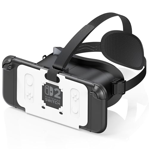 VR Headset für Nintendo Switch 2 (2025), Switch 2 Virtual Reality VR Brille mit verstellbaren HD-Linsen und komfortablem Kopfband, Labo VR-Kit für Switch 2 Zubehör, Schwarz & Weiß Bild 1