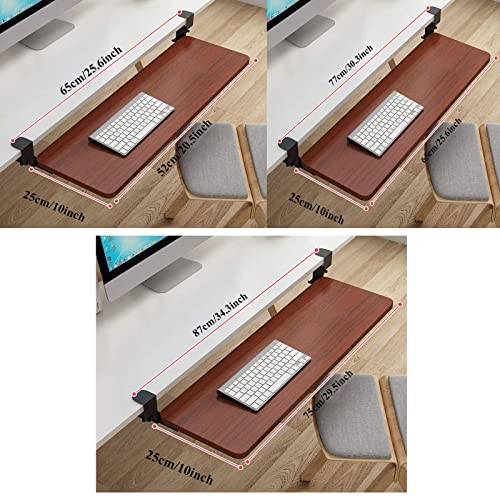 Er Schreibtisch-Verlängerungsklemme für Tastaturablage, verstellbare ausziehbare Plattform für Tastatur und Maus, 52 x 25 cm, perfekt für Home Office & Gaming Setup Bild 2