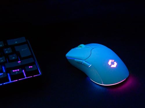 Speedlink Velox - Wireless RGB Gaming Maus kabellos mit Akku wiederaufladbar USB-C, 4800dpi, programmierbar, leicht, PixArt PAW3212, 2.4G USB-A Nano Empfänger, farbige LED Beleuchtung, weiß Bild 6