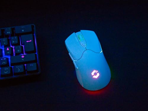 Speedlink Velox - Wireless RGB Gaming Maus kabellos mit Akku wiederaufladbar USB-C, 4800dpi, programmierbar, leicht, PixArt PAW3212, 2.4G USB-A Nano Empfänger, farbige LED Beleuchtung, weiß Bild 7