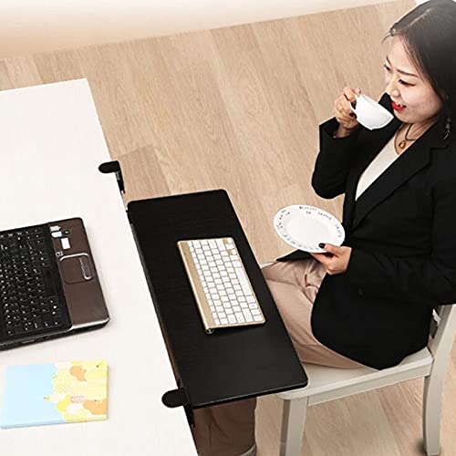Er Tastaturablage unter dem Schreibtisch, verstellbare Schiebeschublade für Maus/Computertastatur, platzsparendes ausziehbares Design, perfekt für Home Office & Gaming Setup Bild 2