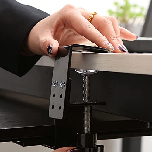 Er Tastaturablage unter dem Schreibtisch, verstellbare Schiebeschublade für Maus/Computertastatur, platzsparendes ausziehbares Design, perfekt für Home Office & Gaming Setup Bild 4