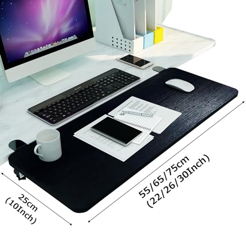 Er Schreibtischverlängerung für Tastatur und Maus, 90° faltbare Ellenbogenstütze, rosa 75 x 25 cm, ideal für Home Office und Gaming-Setup, Schwarz, 55 x 25 cm Option erhältlich Bild 2