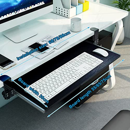 Er Schreibtischverlängerung für Tastatur & Maus – Holzuntertisch-Tastaturablage mit C-Klemme – ohne Bohren – perfekt für Home Office & Gaming Setup Bild 2