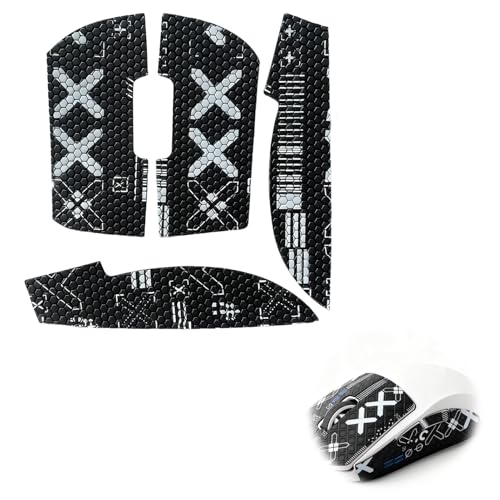 Jetstream 1 Stück Mouse Grip Tape Set, Anti-Rutsch Maus-Griptape, Maus-Anti-Rutsch-Aufkleber, Gaming-Mauss Selbstklebend, kompatibel mit Logitech G Pro X Drahtlose Mauss, Schwarz Bild 1