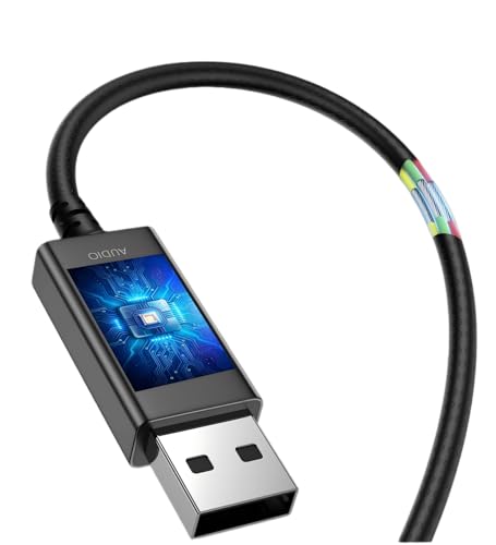 TOPAUX USB-Anschluss Kopfhörer mit Mikrofon für Chromebook PC Laptop Computer, 250CM Langes Kabel Stereo-Headset, Mikrofon mit Rauschunterdrückung,Over-Ear-Kopfhörer für Zoom,Office,Gaming Bild 3