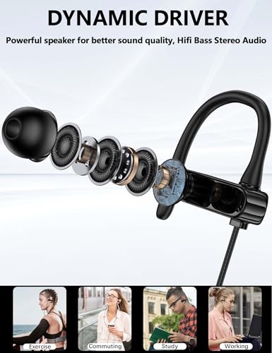 TOPAUX USB-Anschluss Kopfhörer mit Mikrofon für Chromebook PC Laptop Computer, 250CM Langes Kabel Stereo-Headset, Mikrofon mit Rauschunterdrückung,Over-Ear-Kopfhörer für Zoom,Office,Gaming Bild 6