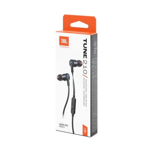 JBL Tune 210 In-Ear Kopfhörer Ohrhörer mit 1-Tasten-Fernbedienung und Integriertem Mikrofon Kompatibel mit Apple und Android Geräten - Schwarz Bild 6