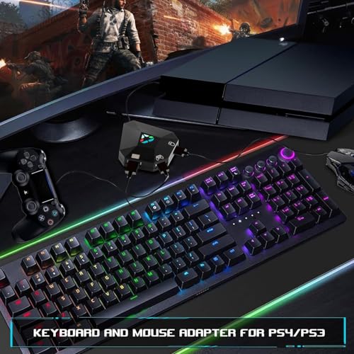 Tastatur und Maus Adapter für Nintendo Switch/PS4/PS3/Xbox One/Xbox 360 Consoles, Gaming Tastatur Maus konverter Support Custom Mapping & Mouse Sensitivity Adjustment Bild 4
