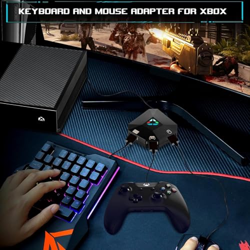 Tastatur und Maus Adapter für Nintendo Switch/PS4/PS3/Xbox One/Xbox 360 Consoles, Gaming Tastatur Maus konverter Support Custom Mapping & Mouse Sensitivity Adjustment Bild 5