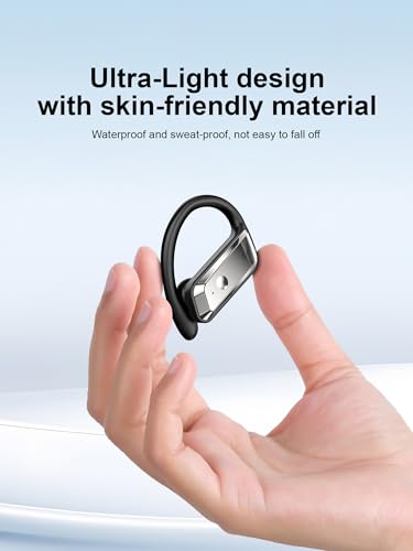 Kabellose Bluetooth-5.4-Kopfhörer, 53-Stunden-Spielzeit, Sport-Kopfhörer mit LED-Display, Over-Ear-Kopfhörer, integriertes Mikrofon, In-Ear-Headset, wasserdicht, für Workout, Laufen, Gaming Bild 4